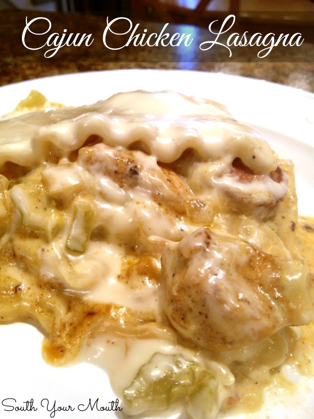 South Your Mouth Cajun Chicken Lasagna