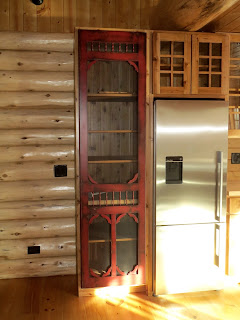 red, distressed, victorian, screen, pantry, door, huisman, ely, minnesota, cabin red, distressed, victorian, screen, pantry, door, huisman, lake cabin kitchen