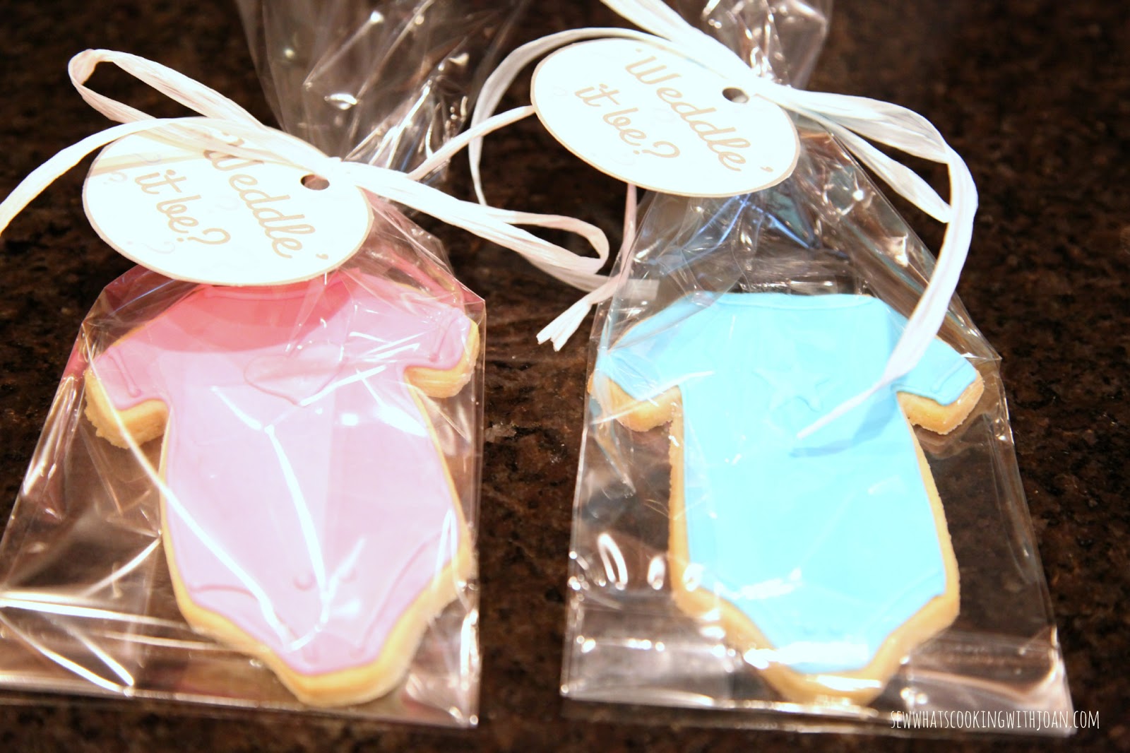 Sew what's cooking with Joan! Onesie Sugar Cookies (Gender Reveal Party)