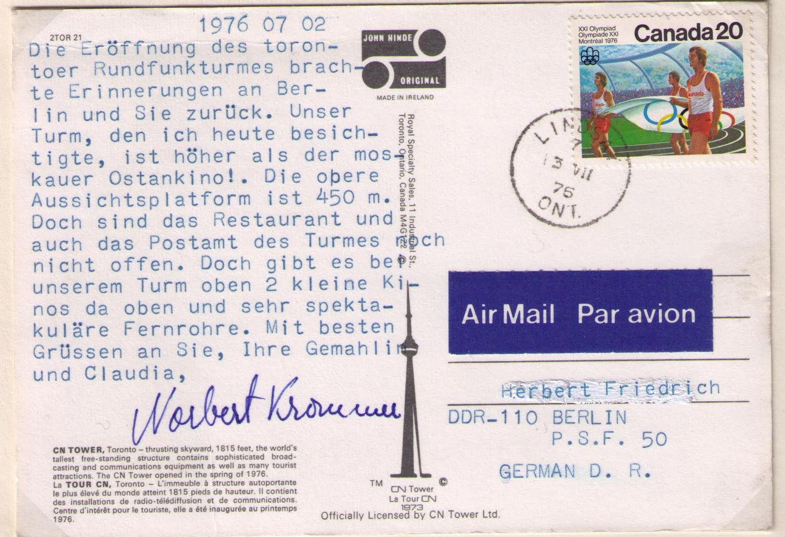 Postal History Corner Postal History Corner