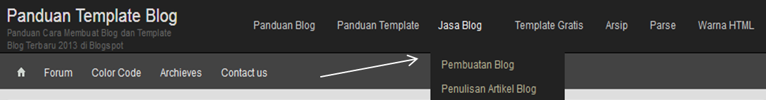 Cara Membuat Menu Horizontal Blog Drop Down Cara Membuat Menu Horizontal Blog Drop Down