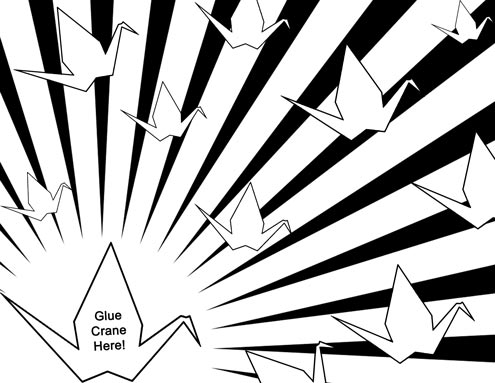 Cranes of Thanks: Children's Coloring Pages