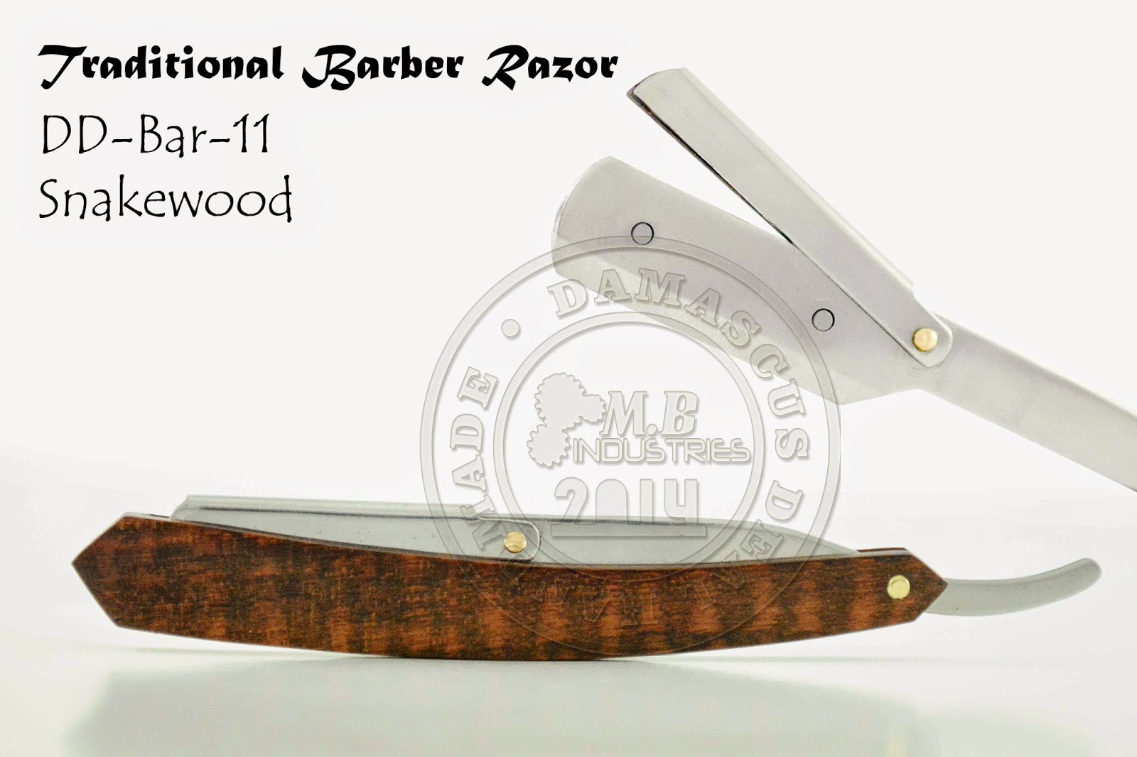 Damascus Deal Traditional Barber Razor (Disposable Blade Straight Razor)