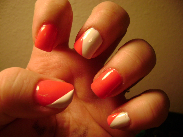 My Nail Obsessions: Pink and white nail art (for Beth)