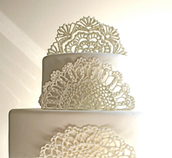 Let Them Eat Cake (At Your Wedding) Decorating With Sugar Doilies