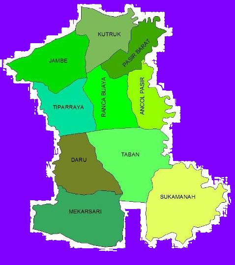 Kec.Jambe: Peta Kabupaten Tangerang &amp; Kecamatan Jambe