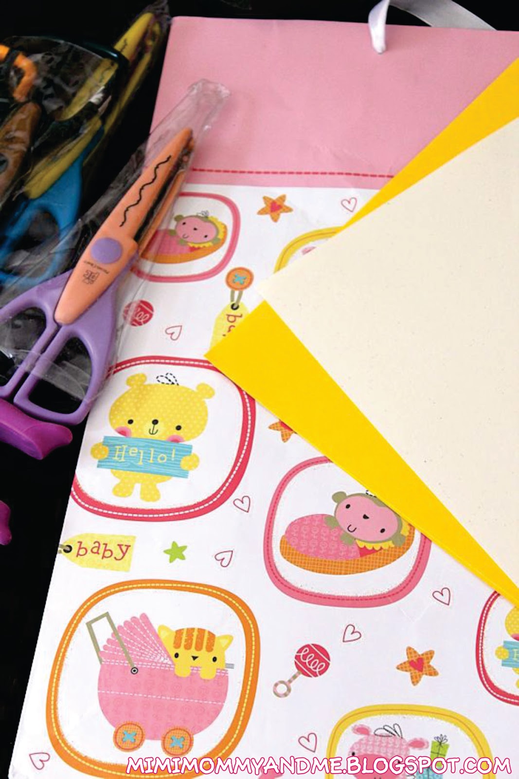 How To Make A Baby Card From A Gift Bag Mimi, Mommy and Me How To