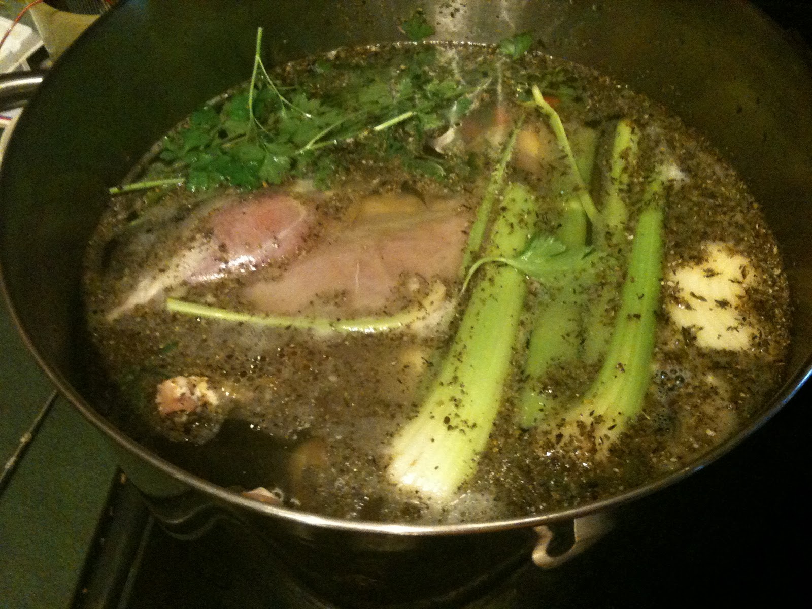 Homemade Alaska Chicken Stock and Stewing Heritage Breed Chickens