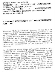 LAUDO que obliga a repetir las elecciones sindicales del Personal Laboral