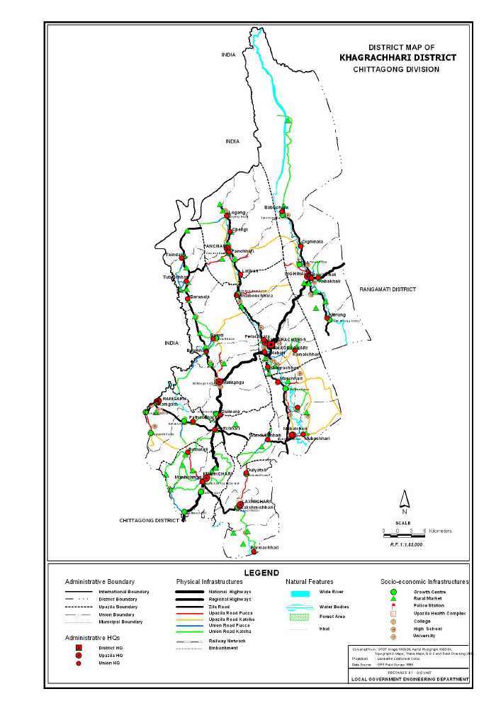 Map Of Khagrachari District Maps Of Bangladesh: Khagrachari District