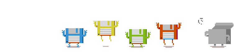 No te olvides de los disquetes!