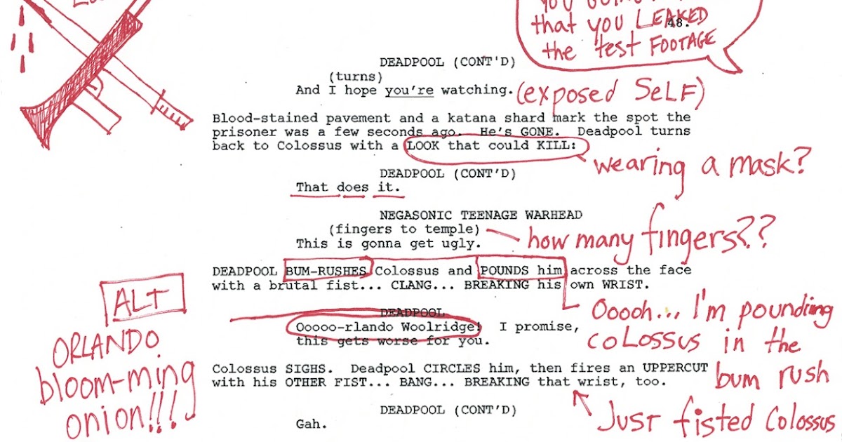 deadpool script