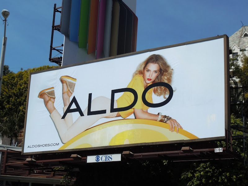 Yellow Aldo Shoes billboard
