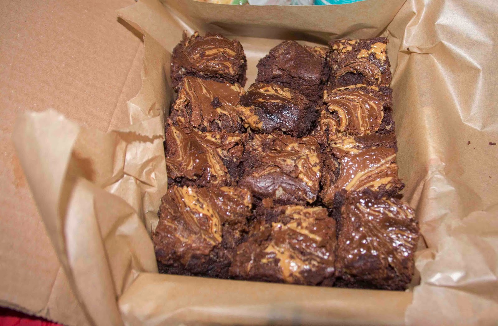 Pat's Kitchen Dark Chocolate Brownies with Peanut Butter and Nutella