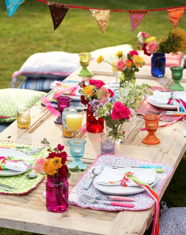 Colorful Party Table Decorations
