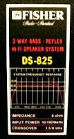 Fisher+DS-825+Speaker+3-way+825 specs