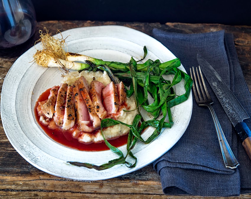 A Blood Orange Gastrique + Save Heritage Pigs WILD GREENS & SARDINES