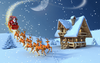 "Santa" "Sleigh" "Snowing Scene" "Snow" "Santa Flying" "Santa Sleigh Flying"