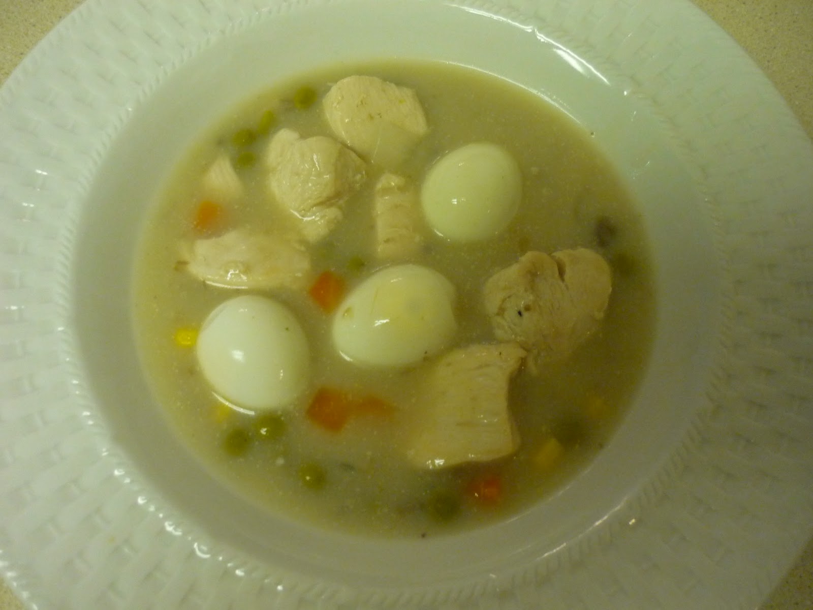 At Home with the Knights CREAM OF MUSHROOM SOUP WITH QUAIL EGGS