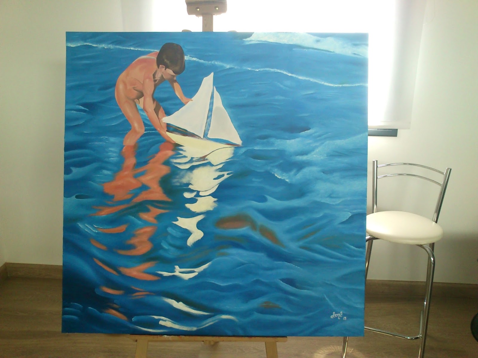 Niño jugando con barco de Sorolla Niño jugando con barco de Sorolla
