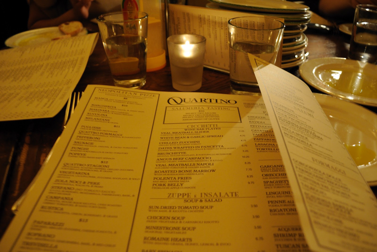 Quartino, Italian for 'Tapas' The Ghost Guest