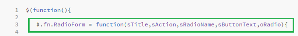 How to code a jQuery Plugin for HTML Form with Radio Buttons 7