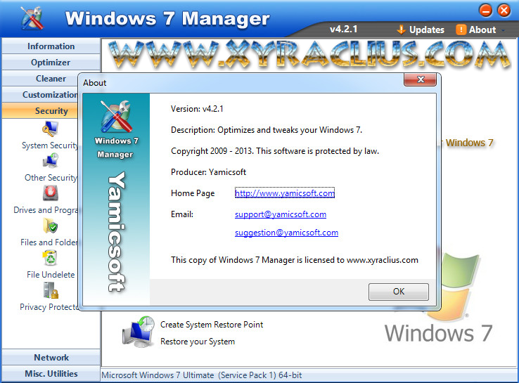 Yamicsoft windows 7 manager v1.2.3 finalkeygen amit