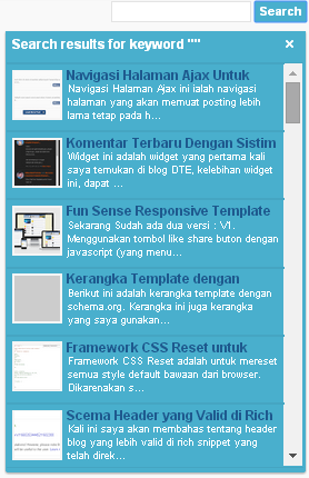 Membuat Kotak Pencarian Blogger dengan Ajax JQuery Membuat Kotak Pencarian Blogger dengan Ajax JQuery