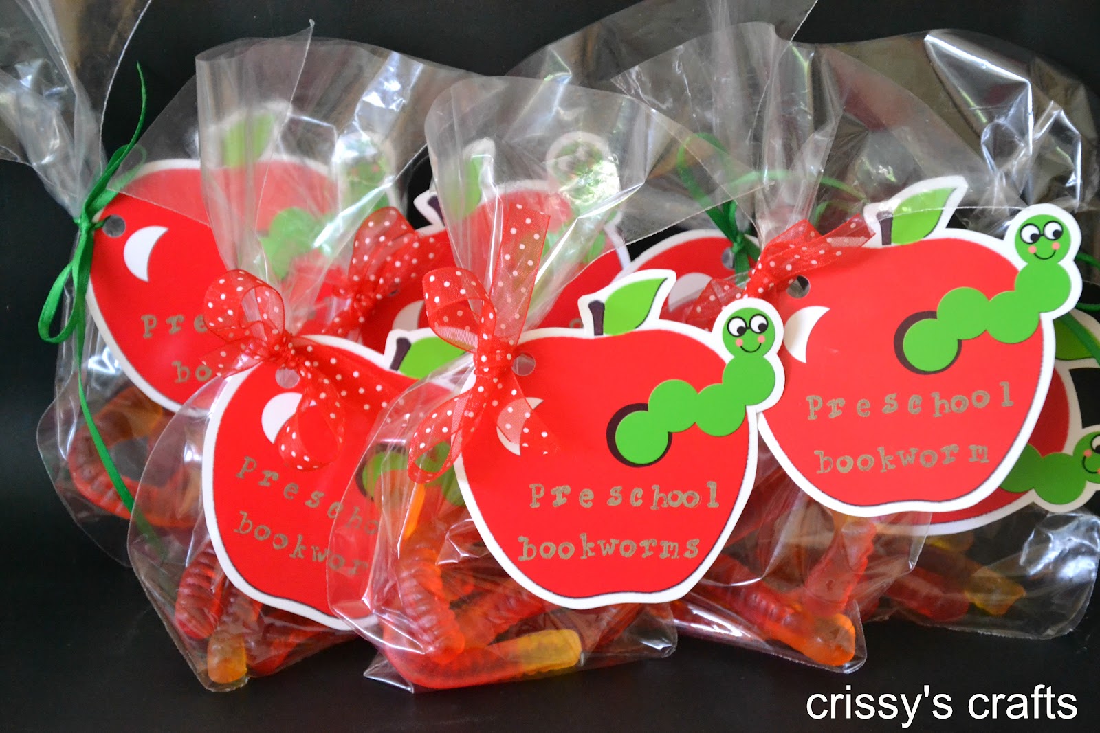 Crissy's Crafts Bookworm favors