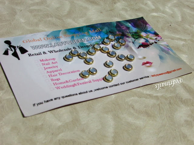 Lady Queen Online Shop - Nail Art 3D Nail Decoration Gems Crystal Diamond Decoration Gold Plated Nail Studs - photo © Pedrìnails