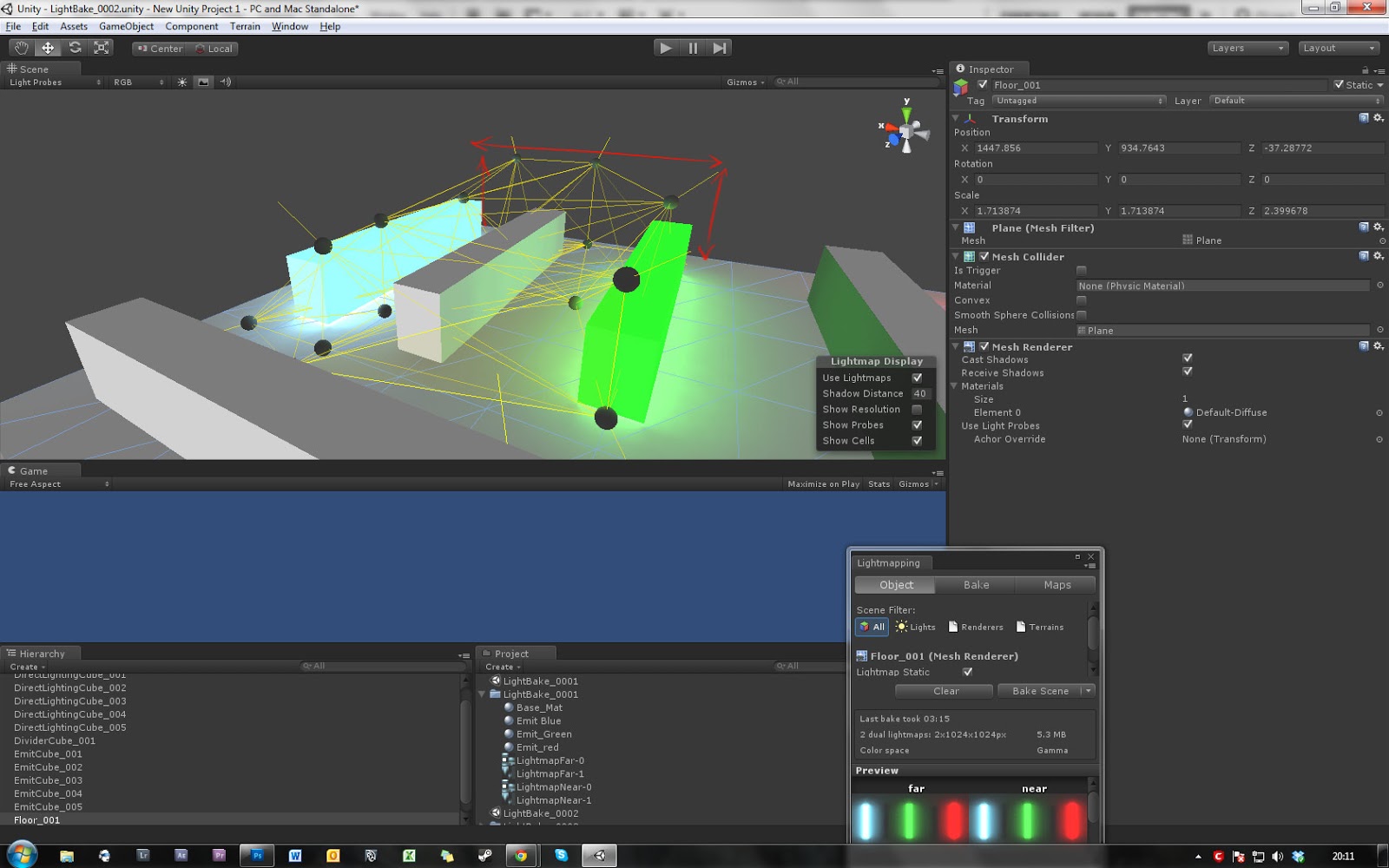 Self illumination large scale test and Light probes MaylingAdvanceSkills