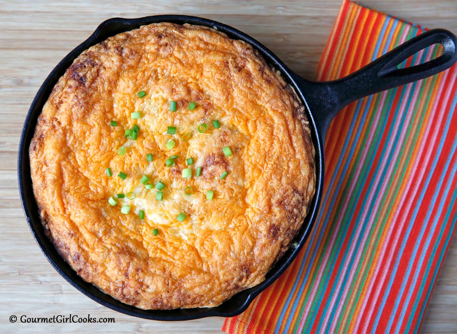 Gourmet Girl Cooks Cheddar Green Chile "Cornbread" Low Carb & Grain Free