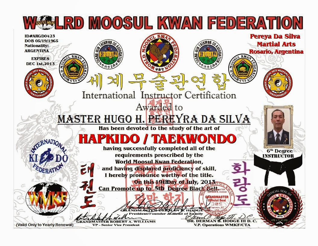 International Hapkido / Taekwondo Instructor