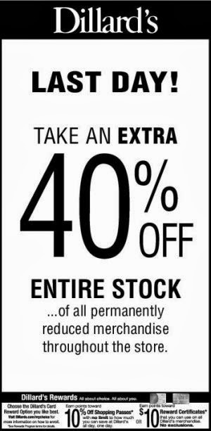 Dillards coupons military discount