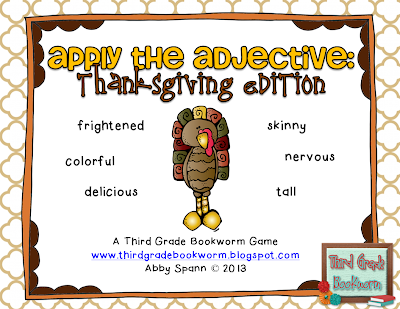 http://www.teacherspayteachers.com/Product/Apply-the-Adjective-Thanksgiving-Edition-968630