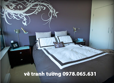 vẽ tranh tường phòng ngủ vẽ tranh tường phòng khách,vẽ tranh tường nghệ thuật