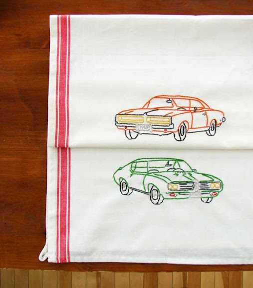 embroidered cars