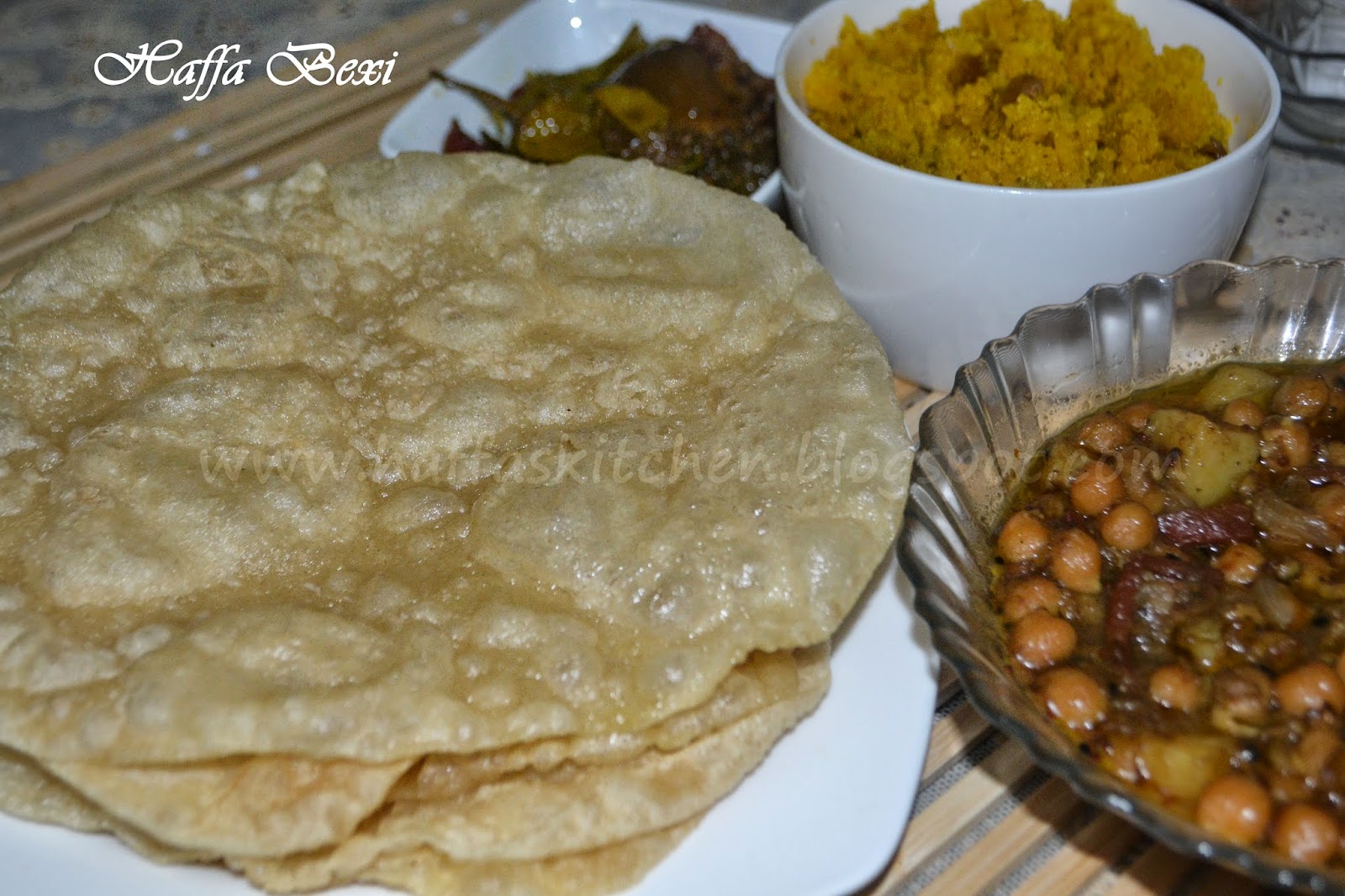 Halwa Poori & Chanay Bhaaji Traditional Pakistani Indian Breakfast