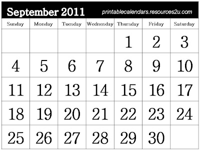 Free Calendar 2011 Template on Free 2012 Calendars Printable  September 2011 Calendar Template