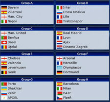 Grup, score and standings UCL Grup, score and standings UCL
