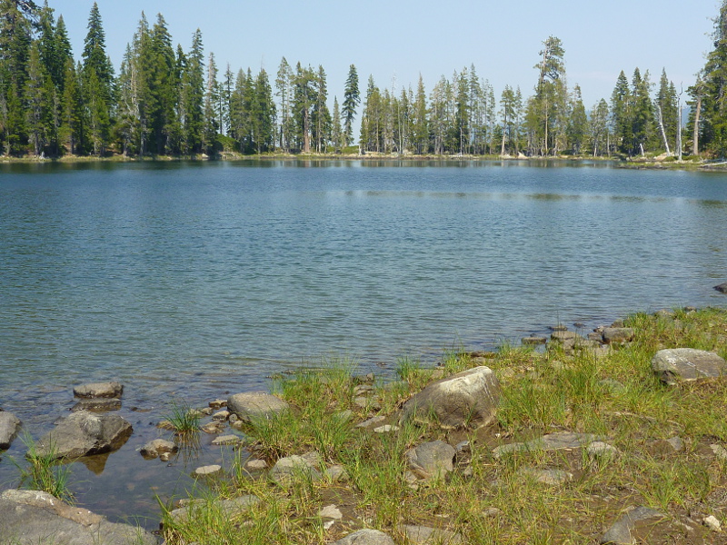 Trailing Ahead Squaw Lake in the Lakes Basin Recreation Area