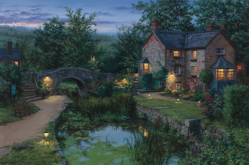 17-Old-Pond-Evgeny-Lushpin-Scenes-of-Realistic-Night-Time-Paintings-www-designstack-co