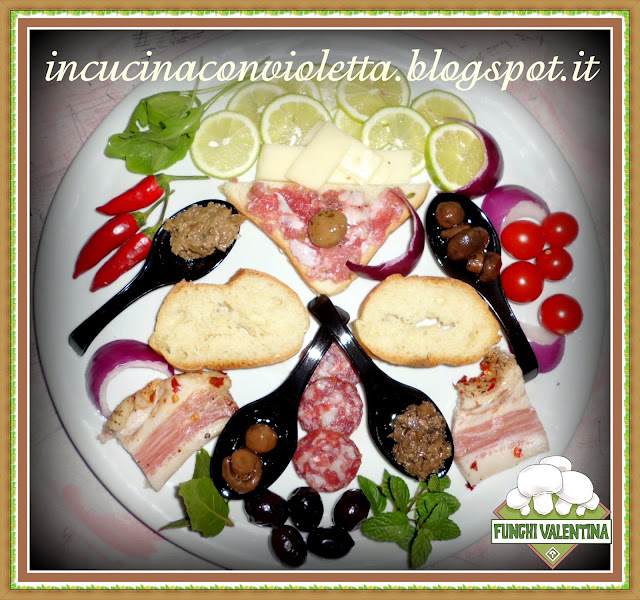 antipasto misto e finger food di funghi valentina