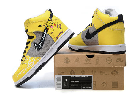 Pikachu+Nike+Shoes+for+Sale ... SB Dunk : High Tops Pikachu Yellow Nike Dunks Pokemon Shoes For Sale