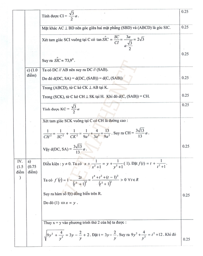 đáp án đề kiểm tra môn toán lớp 11 học kì 1 khối chuyên toán Kon Tum 2015 - 2016 phần 3