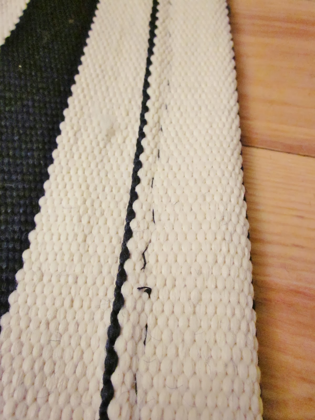 BonnieProjects How to Shorten a FlatWeave Rug {Easy Tutorial}