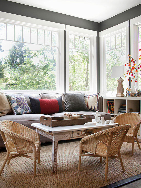 Modern Furniture: 2014 Country Living Room Decorating Ideas from BHG