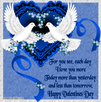 happy valentines blue
