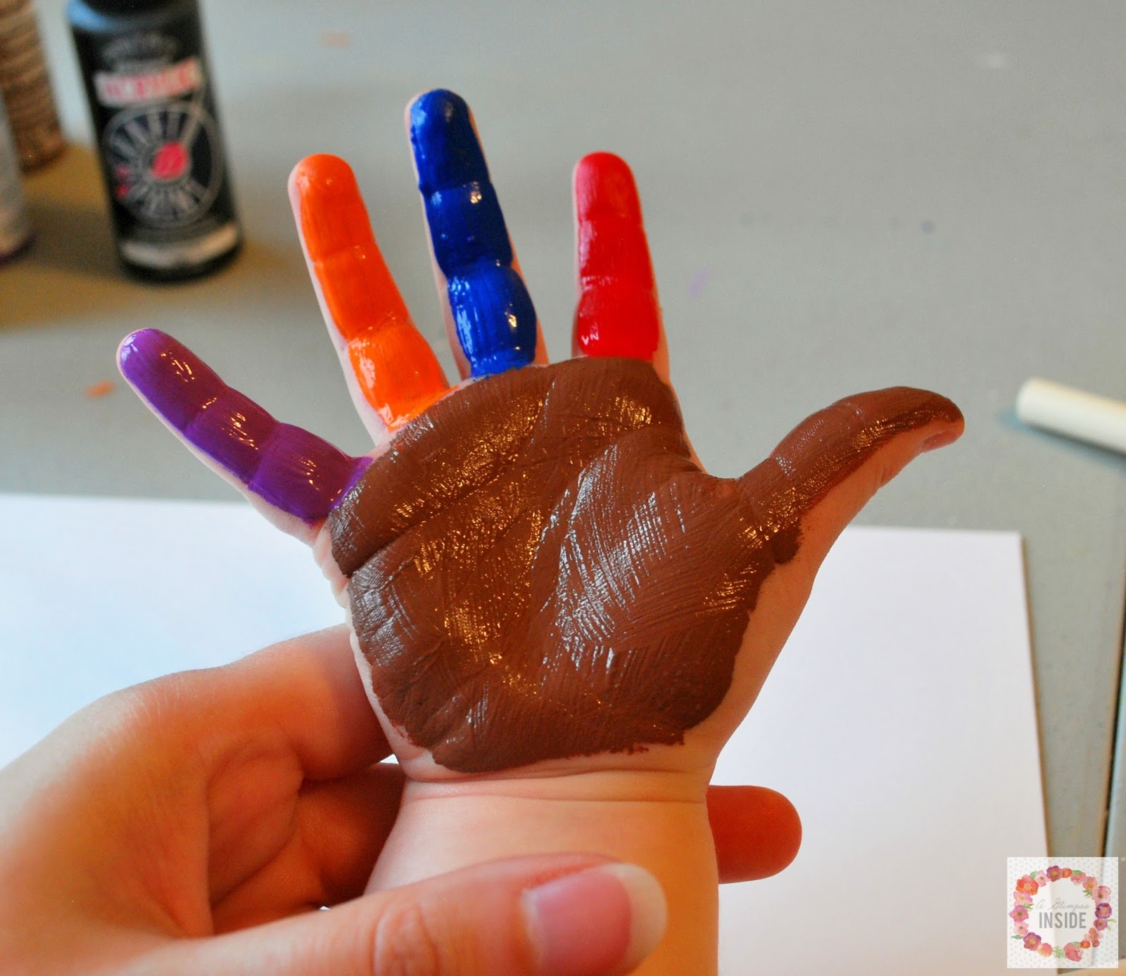 Simple Handprint Turkey Kid's Art A Glimpse Inside