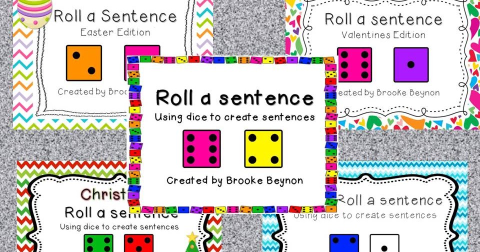 Teachable Moments Roll a Sentence GIVEAWAY